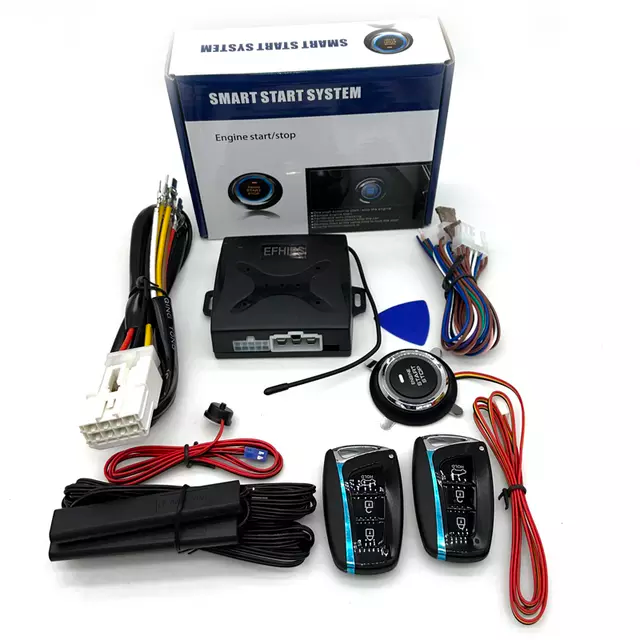 New 12V Keyless Entry System Engine Start Alarm System Push One-Button Start System Remote Car Accessories Automation