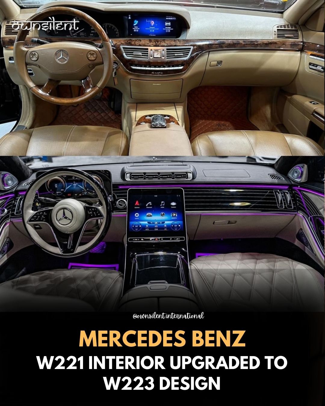 Mercedes-Benz W221 Interior Exterior Facelift To W223 Body Kit Own Silent International LIMITED    