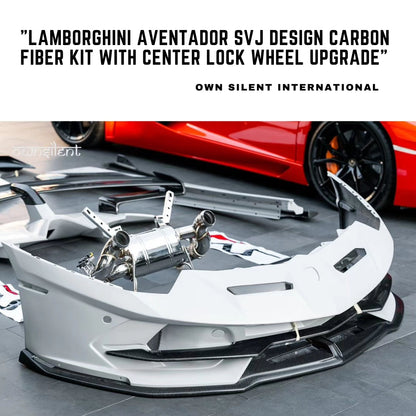 Lamborghini Aventador SVJ Design Dry Carbon Fiber Kit with Center Lock Wheel Upgrade"l