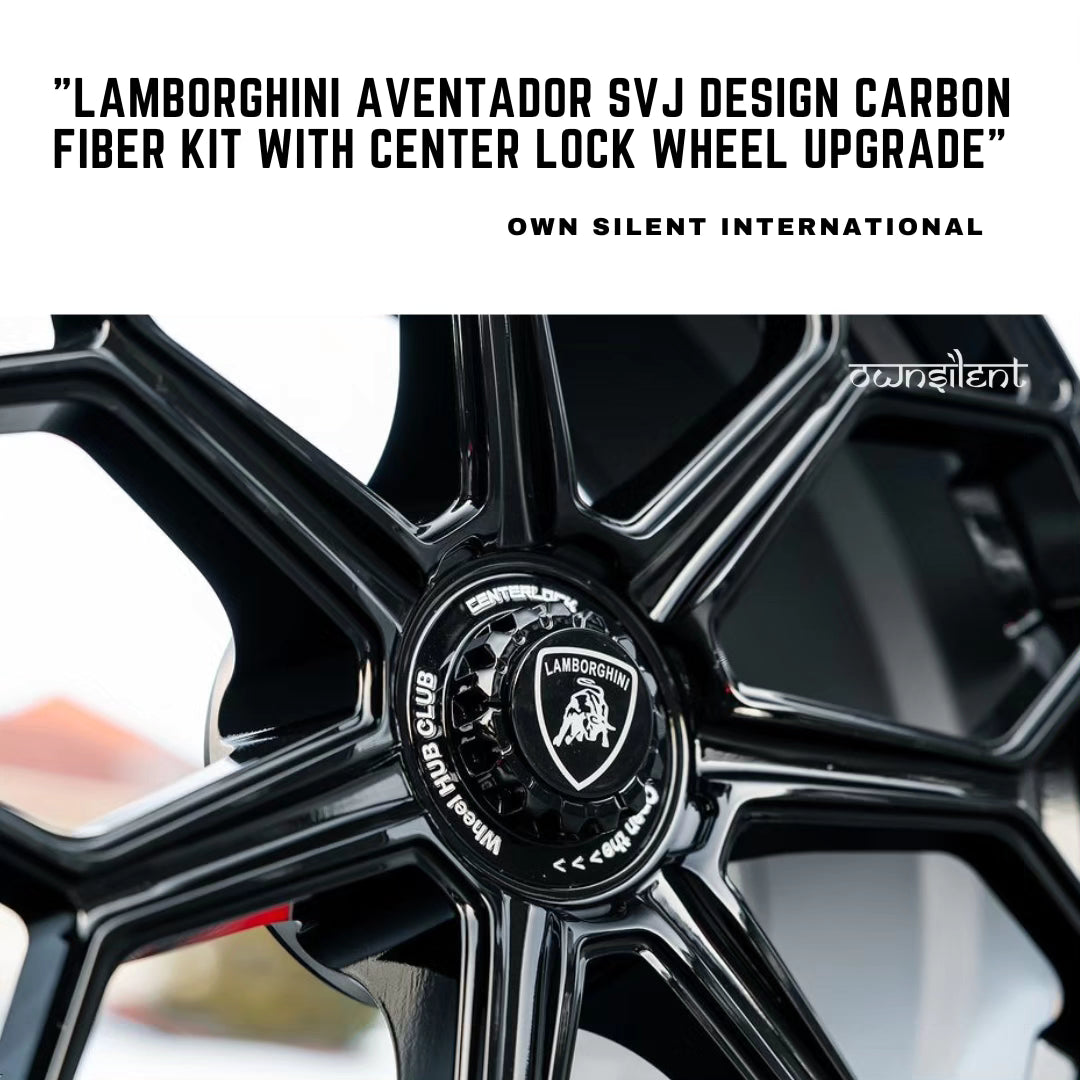 Lamborghini Aventador SVJ Design Dry Carbon Fiber Kit with Center Lock Wheel Upgrade"l