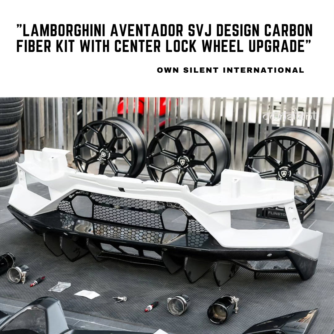 Lamborghini Aventador SVJ Design Dry Carbon Fiber Kit with Center Lock Wheel Upgrade"l