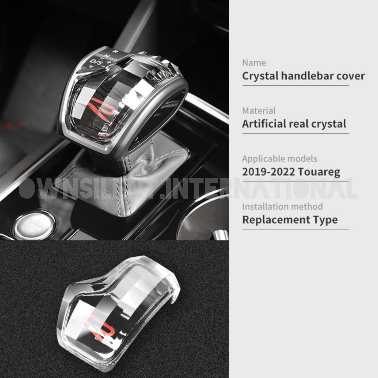 Artificial Real Crystal VW Touareg 2019-22 Crystal Handlebar Cover Replacement Type