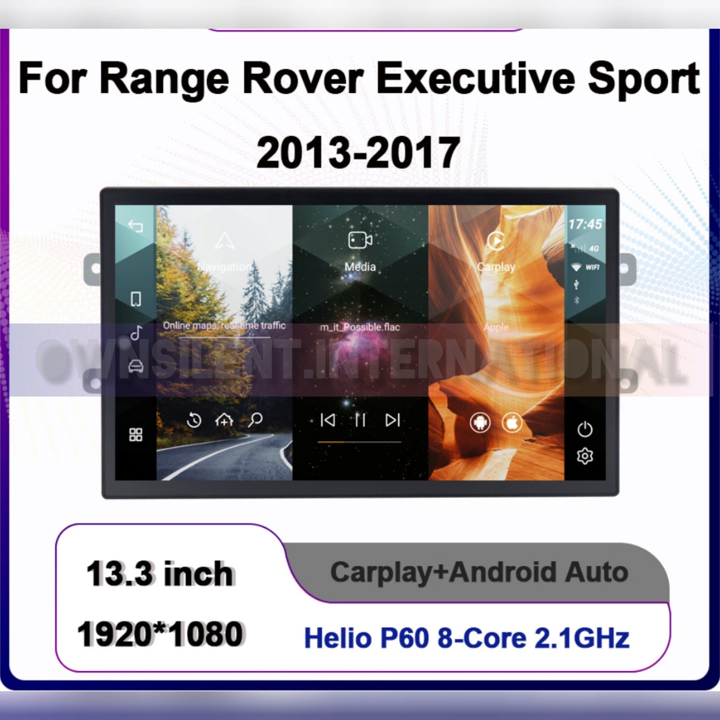 13.3" Android 11 For Land Rover Range Rover Vogue L405 Sport L494 2013-2017 Car GPS Navigation Auto Head Unit Multimedia Radio