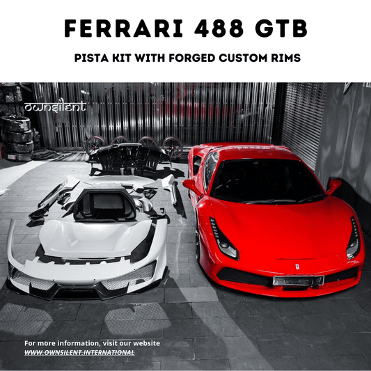 Ferrari 488 GTB Pista Spider Dry Carbon Fiber Facelift Body Kit