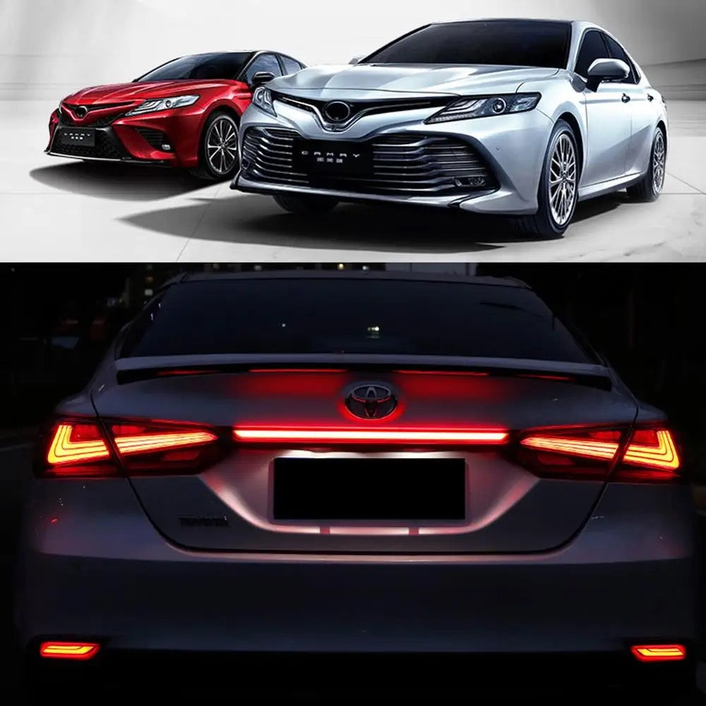 Through Type Rear Brake Tail Light Lamp w/ Sequential Chase Flash Signal Light Toyota Camry