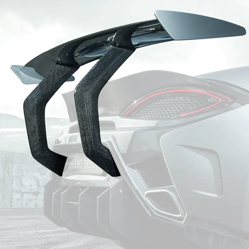 MCLAREN 570S VX AERO WING BLADE CARBON FIBER W/ CARBON FIBER UPRIGHTS