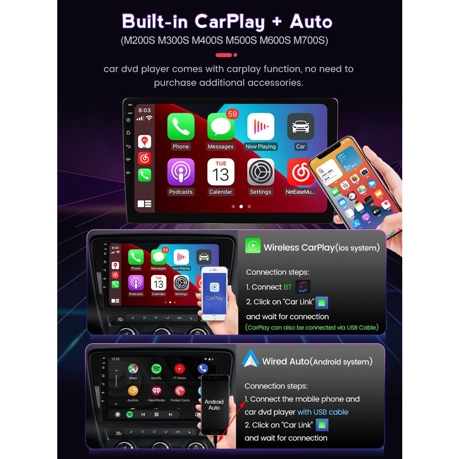 OSI-TDA7851 4GB Ram Android CarPlay Stereo With QLED Display DSP Music