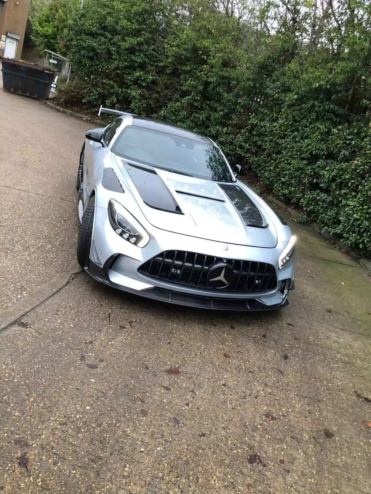 Black Series Type Half Carbon Fiber Full Body Kits with hood, with spoiler For 2015-2018 Benz AMG GT GTC GTS