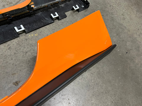 2020-2022 MUSTANG GT500 RH LH PAIR SIDE SKIRT MOLDING DRIVER PASSENGER ORANGE