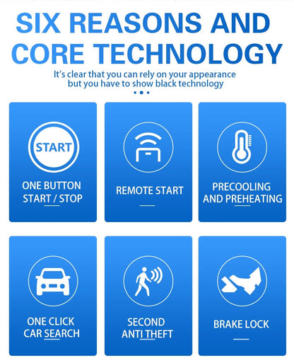 Key start Keyless Entry One key Start Engine Ignition System 12V Automatic Engine