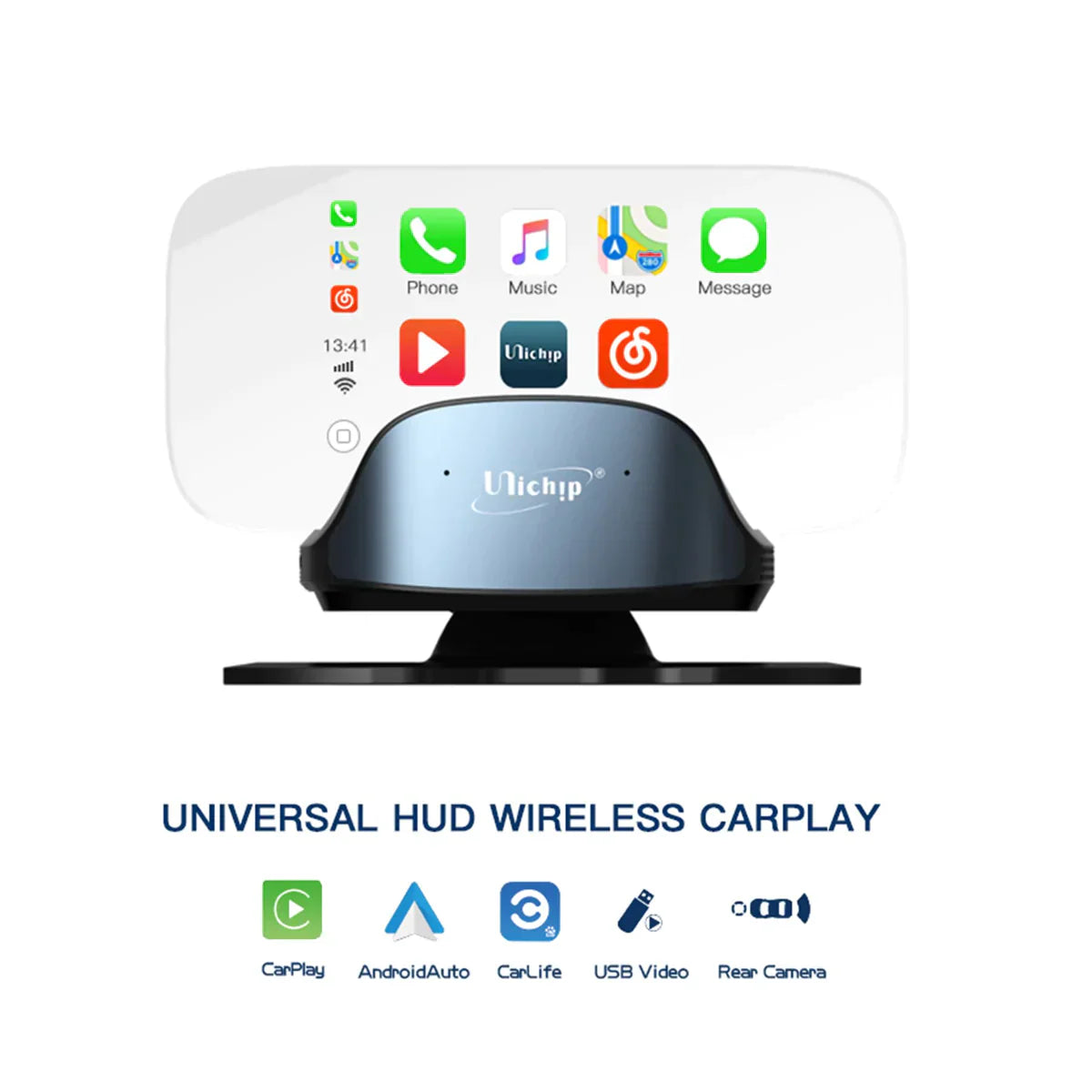 Universal HUD Head Up Display Wireless Apple CarPlay