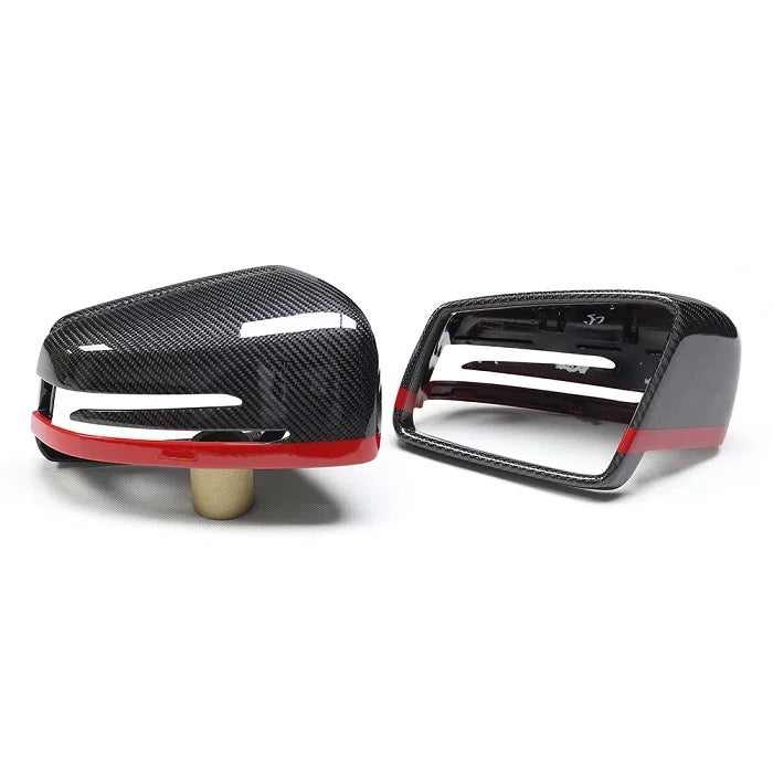 High Gloss Red Carbon Fiber Rearview mirror cover for Mercedes Benz W166 GLE W463 G350 G500 X166 GL400 ML G63 AMG