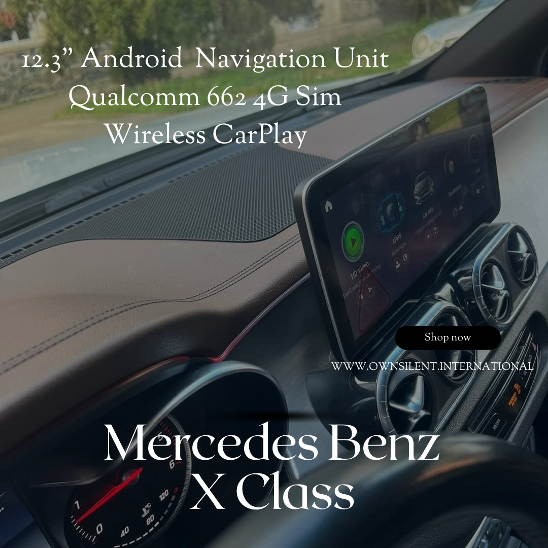 12.3” Blu-ray Carplay 8GB RAM Qualcomm 662 Android For Mercedes Benz X Class