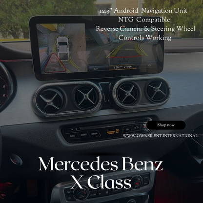 12.3” Blu-ray Carplay 8GB RAM Qualcomm 662 Android For Mercedes Benz X Class