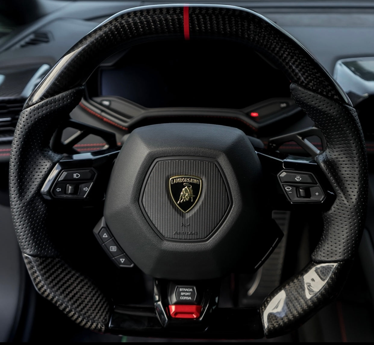 LAMBORGHINI HURACAN CUSTOM CARBON FIBER STEERING WHEEL | HURACAN SPYDER EVO