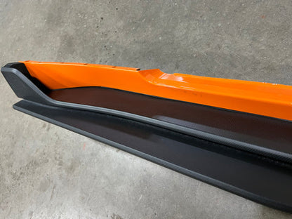 2020-2022 MUSTANG GT500 RH LH PAIR SIDE SKIRT MOLDING DRIVER PASSENGER ORANGE