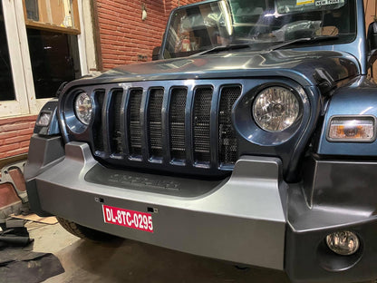 Jeep Wrangler Style FRONT GRILL FOR NEW MAHINDRA THAR 2020 ( 7 SLOT ) MATT BLACK