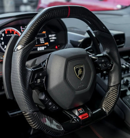 LAMBORGHINI HURACAN CUSTOM CARBON FIBER STEERING WHEEL | HURACAN SPYDER EVO