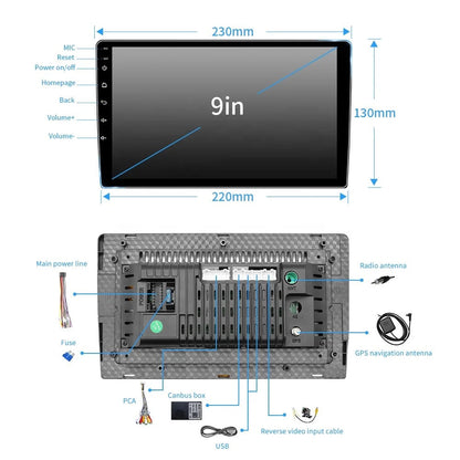 Toyota Sienna 2016 9” CarPlay DSP Navigation