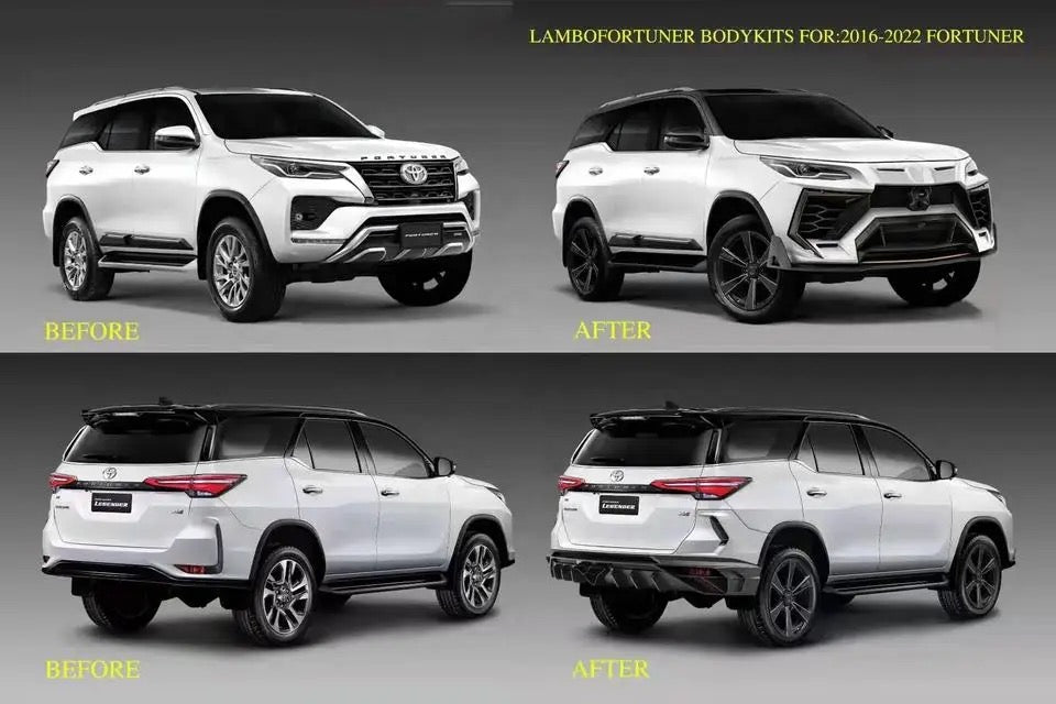 Toyota Fortuner 2016-21 Conversion To Lamborghini Urus style