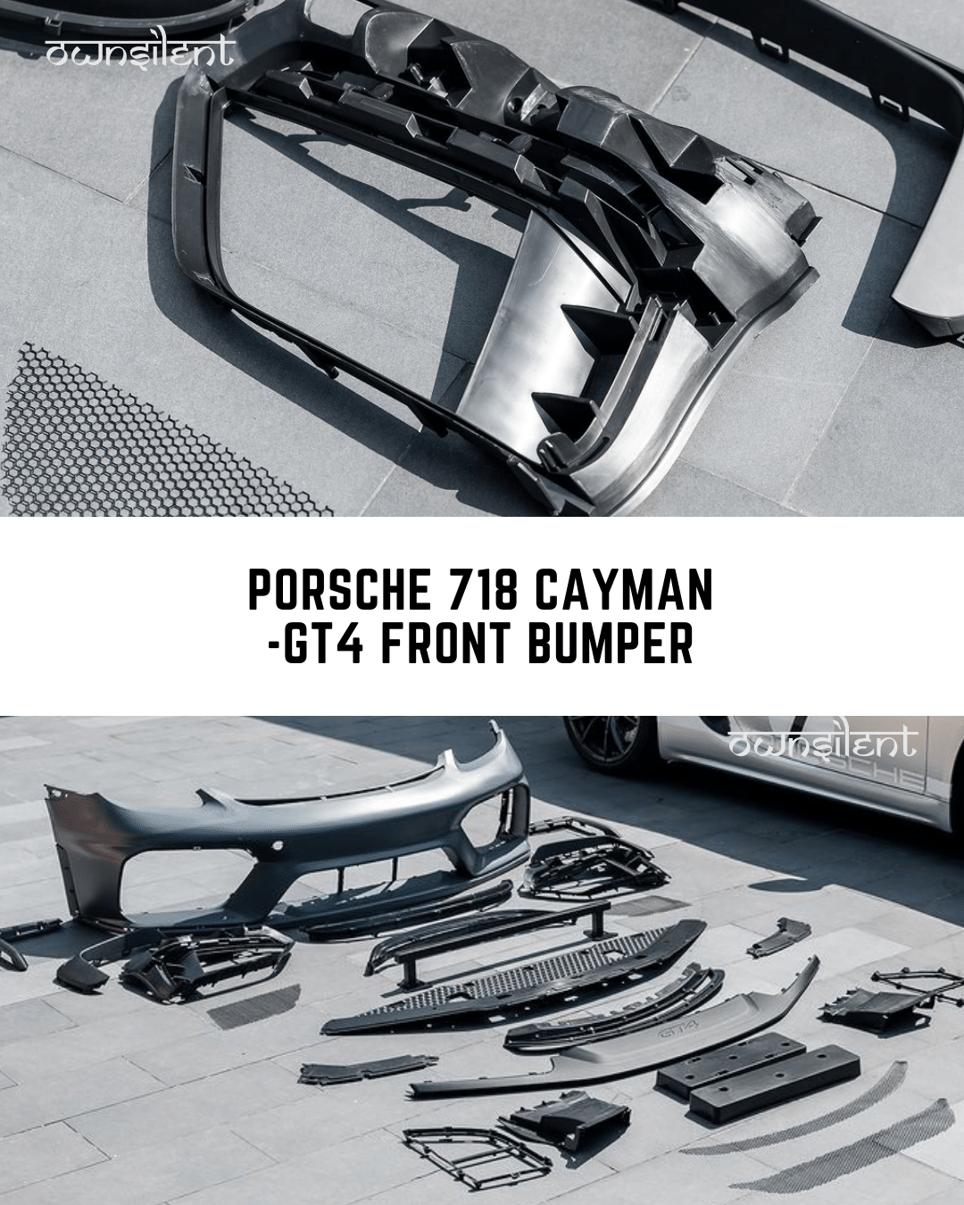 Porsche 718 Cayman GT4 Style Front Bumper Upgrade Kit