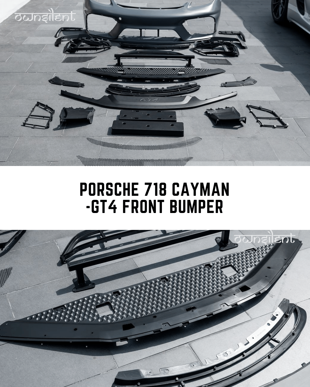 Porsche 718 Cayman GT4 Style Front Bumper Upgrade Kit