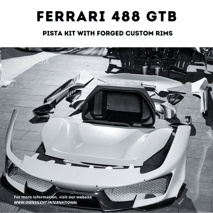 Ferrari 488 GTB Pista Spider Dry Carbon Fiber Facelift Body Kit